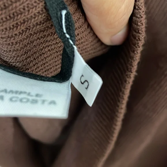 Revolve Enza Costa Knit Turtleneck Mini Dress in Coffee - Picture 3 of 3